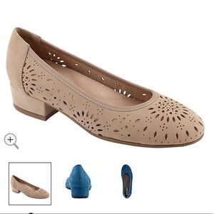 David Tate sz 9.5 Proud sand cutout leather flats